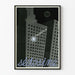 Poster Art Déco Edifici Notturni con Testo Insonnia