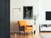 Poster Art Déco Edifici Notturni con Testo Insonnia