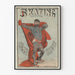 Poster vintage L'Uomo Tatuato Pattinaggio Rue Blanche