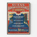 Poster vintage 1908 - Lotteria della Società degli Artigiani di Skien