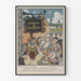Poster Vintage Associazione degli Attori Festa La Vecchia Città di Copenaghen