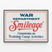 Poster Dipartimento della Guerra Sorriso Vintage — quadro incorniciato alla parete