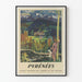 Poster vintage dei Pirenei della Società Nazionale delle Ferrovie Francesi