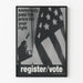 Poster vintage militante sul registro del voto e dei diritti civili