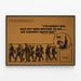 Poster Son Chan Valley Vietnam - Soldati in marcia e citazione militare — quadro incorniciato alla parete