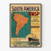 Poster vintage Sud America di R.M.S.P Liners - Poster di navigazione marittima