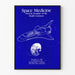 Poster vintage Colloquio di Medicina Spaziale 1986