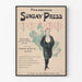 Poster vintage Philadelphia Sunday Press 1896 - Decorazione murale retrò