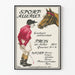 Poster vintage Sport-Allerlei con fantino e cavallo