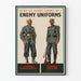 Poster vintage uniformi militari tedesche
