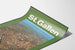 Poster vintage St. Gallen Svizzera - Vista aerea urbana e campagna circostante