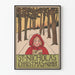Poster vintage di Natale San Nicola con bambino in cappotto rosso
