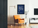 Poster vintage Stand By The President blu e bianco