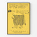 Poster decorativo Yak giallo - Bestie strane del mondo