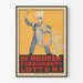 Poster musicale vintage svedese con tamburo e note volanti