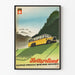Poster vintage bus postale svizzero Alpes