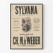 Poster vintage Sylvana dramma lirico in quattro atti
