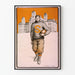 Poster vintage del giocatore di football americano dell'Università di Syracuse 1903