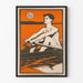 Poster vintage dell'Università di Syracuse con scena di canottaggio 1905
