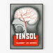 Poster vintage Tensol - Arte illustrativa arteria cerebrale rossa e bianca