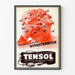 Poster vintage pubblicità medica Tensol contro l'ipertensione