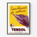 Poster vintage TENSOL contro i tremori sclerosici