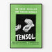 Poster pubblicitario vintage Tensol per armonizzare il ritmo cardiaco