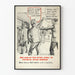 Poster vintage di sensibilizzazione sulla privacy in ambiente industriale
