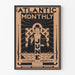 Poster vintage The Atlantic Monthly - Giugno, illustrazione stilizzata