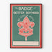 Poster vintage Scouts of America Badge of Better Boyhood