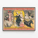 Poster vintage Barnum & Bailey - Le sorelle Meers, cavallerizza leggendaria — quadro incorniciato alla parete