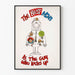 Poster vintage The Best Man - Illustrazione umoristica e bottoni antichi
