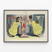 Poster caricaturale La guerra della tipografia 'The Big Type War' — quadro incorniciato alla parete