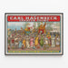 Poster vintage Carl Hagenbeck Greater Shows - Colonie indiane in cerimonia — quadro incorniciato alla parete
