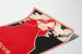 Poster vintage The Chap Book donna in abito rosso