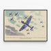 Poster Spitfires britannici in formazione aerea — quadro incorniciato alla parete