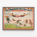 Poster vintage The Great Forepaugh & Sells Brothers - Compagnia Hanlon Acrobati Aerei — quadro incorniciato alla parete