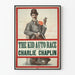 Poster vintage The Kid Auto Race con Charlie Chaplin