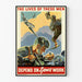 Poster vintage militare « La vita di questi uomini dipende dal vostro lavoro »