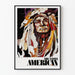 Poster decorativo The Native American - Ritratto artistico colorato