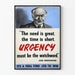 Poster vintage citazione emergenza Lord Beaverbrook
