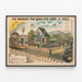Poster vintage La ferrovia che conduce dalla Terra all'Inferno — quadro incorniciato alla parete
