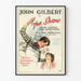 Poster vintage del cinema The Show con John Gilbert