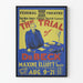 Poster teatrale vintage Il processo del dottor Beck