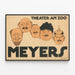 Poster vintage Teatro allo Zoo Meyers - Illustrazione caricaturale — quadro incorniciato alla parete