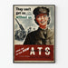 Poster vintage reclutamento ATS esercito britannico