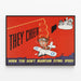 Poster vintage aeronautico militare rosso e bianco - Si Rallegrano Quando Non Mantieni la Velocità di Volo — quadro incorniciato alla parete