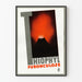 Poster vintage Thiophyl Furonculoze vulcano rosso e nero