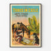 Poster vintage Three In Exile con animali e donna
