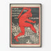 Poster vintage sovietico La Forza del Lavoro Rosso sull'industria in rovina